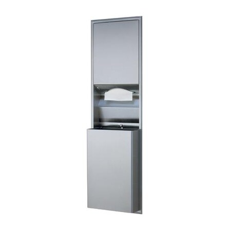 Bobrick ClassicSeries Paper Towel Dispenser & Waste Receptacle B-3947